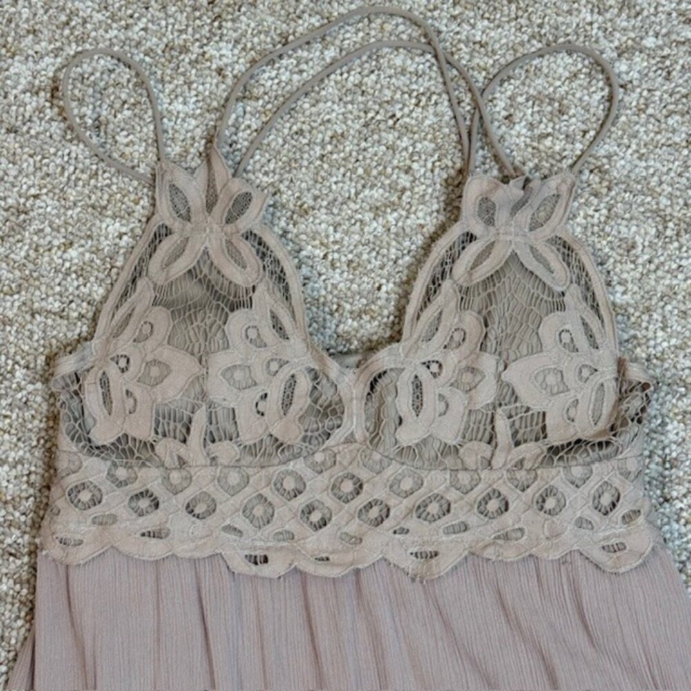 VINE & VALLEY Adella Maxi Slip Dress Size XL Stardust Lace Ruffle Boho Beach - Picture 8 of 11